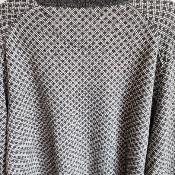4XL Sweater Gray White Jos A Bank V Neck Nordic New Winter Wool Blend 4XB Jumper - Picture 14 of 17